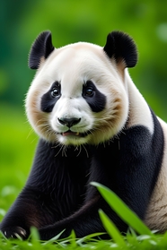 可爱国宝大熊猫写真摄影图片