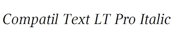 Compatil Text LT Pro Italic