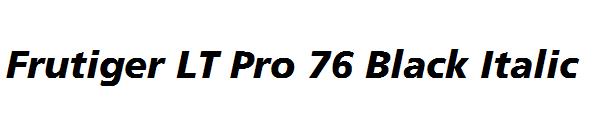 Frutiger LT Pro 76 Black Italic