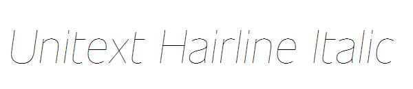 Unitext Hairline Italic