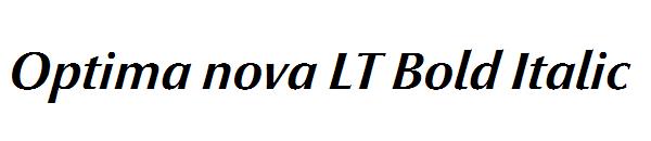 Optima nova LT Bold Italic