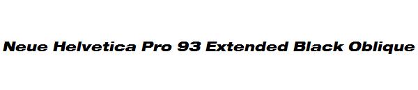 Neue Helvetica Pro 93 Extended Black Oblique