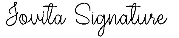 Jovita Signature字体