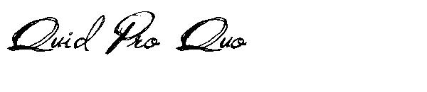 Quid Pro Quo字体