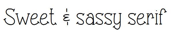 Sweet & sassy serif字体