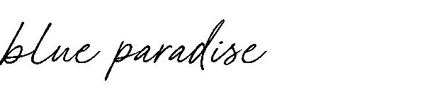 Blue paradise字体