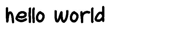 Hello world字体