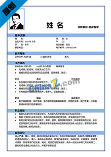 医学生简历模板下载免费