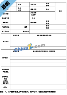 瑜伽老师简历表模板