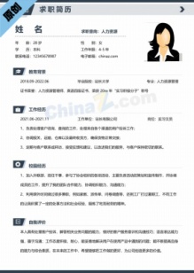 人力资源助理简历模板