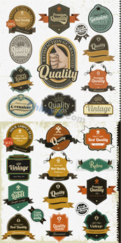 复古怀旧标签矢量素材