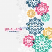 彩色镂空剪纸风格花纹矢量