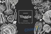 蔬菜手绘草图设计矢量素材