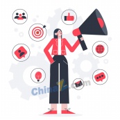 发言人公关插画矢量设计