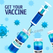 疫苗接种平面宣传广告