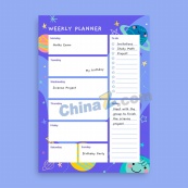 卡通银河童趣规划表格