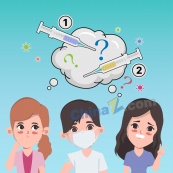 医院接种疫苗矢量插画设计