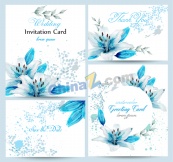 水彩百合花卉装饰卡片