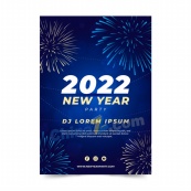 2022新年矢量海报模板设计