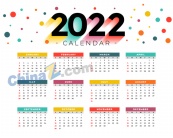 2022炫彩日历模板设计