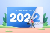 2022新年矢量海报设计