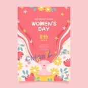 国际妇女节矢量海报设计