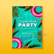 夏日派对矢量海报设计