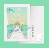 手绘马尔代夫明信片