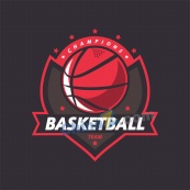 篮球矢量标志设计素材