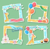生日卡通边框矢量设计