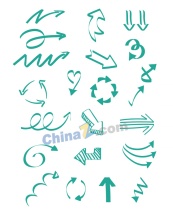 简笔画箭头矢量图