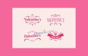 情人节标签套装矢量模板