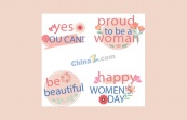 手绘三八妇女节插画图标矢量