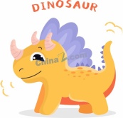 可爱恐龙儿童矢量图素材