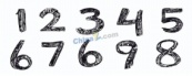 潦草手绘风格数字合集矢量