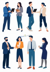商业人物职场办公合集矢量插画