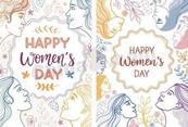 国际三八妇女节贺卡风矢量模板