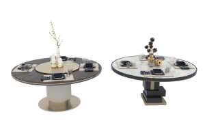 圆形餐桌3D模型设计