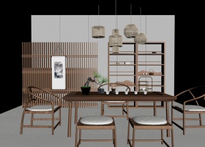 新中式禅意茶室3d模型