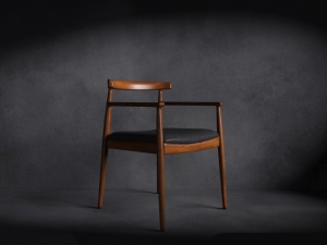 中式木质靠椅3D模型设计