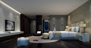 现代简约卧室3D模型设计