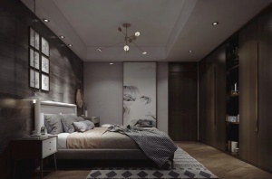 新中式卧室装饰模型设计