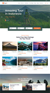 旅游套餐服务网站HTML5模板