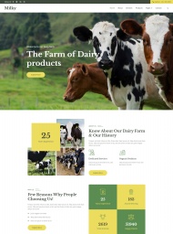 有机牛奶乳制品宣传网站模板