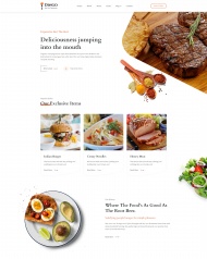 美味餐厅餐饮美食网站模板