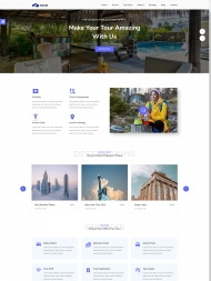 旅行服务机构宣传网站模板