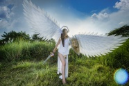 美女cosplay天使战士图片