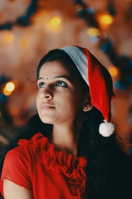 圣诞节印度女孩图片