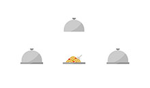 CSS3悬停食物盘盖打开动画特效