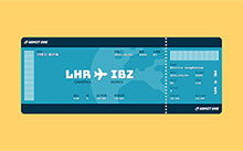 CSS3网页飞机机票图形特效